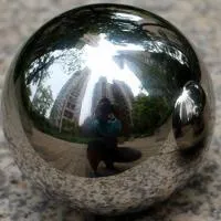 Шар из нержавеющей стали (198286) поставка - сфера арт-объект ø 1000 мм. пустотелая  в Москве