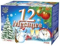 Фейерверк 12 Месяцев. Купить Фейерверк 12 Месяцев Р7030ФМ — магазин продажа салютов недорого —  Москва, производитель Русский фейерверк - Русская пиротехника, доставка по России  +7 963 711 89 03  | piroclub.ru