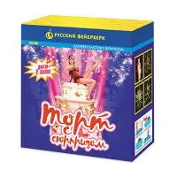 Фонтан салют Торт с сюрпризом Р6780 купить от производителя Русский Фейерверк 